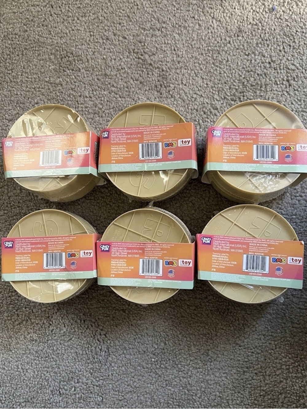 Crazy Fun Sherbert Edition Mystery Squishy Dumpling Orange Scented Lot Of 6 - Picture 2 of 2